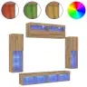 Tv Sieninio Kabineto Komplektas 6 Pcs Artisano Ąžuolo