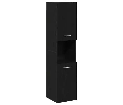 Vonios Baldų Rinkinys 2 Pcs Juodas Ąžuolas 90 X 38.5 X 46 Cm