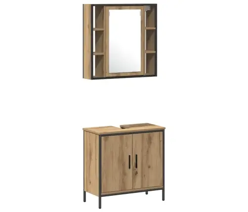 Vannas Skapītis Amatnieku Ozols 33X33X185,5 Cm Koks Vidaxl