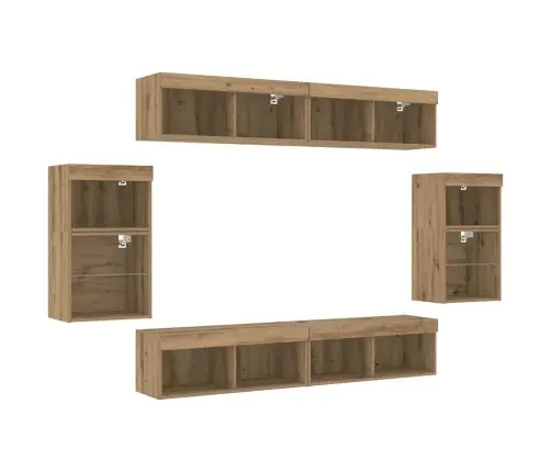 Pramogų Centras 8 Pcs Artisano Ąžuolo 40 X 28.5 X 40 Cm
