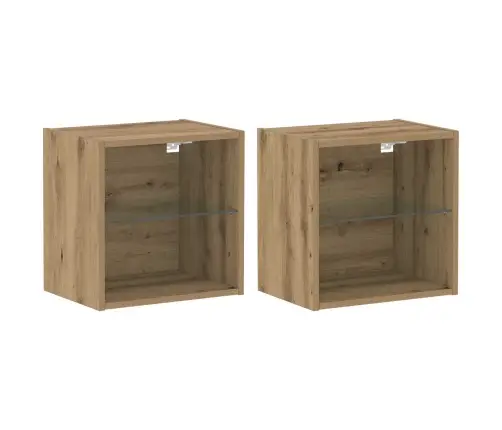 Tv Spintelių Komplektas 8 Pcs Artisano Ąžuolo Apdirbta Mediena