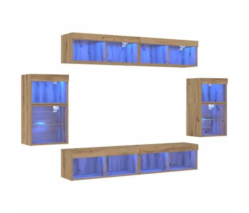Pramogų Centras 8 Pcs Artisano Ąžuolo 40 X 28.5 X 40 Cm