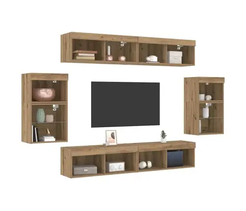 Pramogų Centras 8 Pcs Artisano Ąžuolo 40 X 28.5 X 40 Cm