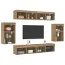 Pramogų Centras 8 Pcs Artisano Ąžuolo 40 X 28.5 X 40 Cm
