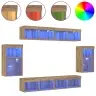 Pramogų Centras 8 Pcs Artisano Ąžuolo 40 X 28.5 X 40 Cm