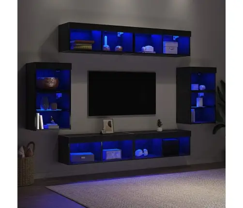 Peldošais Plaukts 2 Gab Melna Ozola 40X28,5X40 Cm Mdf Vidaxl