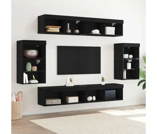 Peldošais Plaukts 2 Gab Melna Ozola 40X28,5X40 Cm Mdf Vidaxl