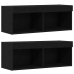 Peldošais Plaukts 2 Gab Melna Ozola 40X28,5X40 Cm Mdf Vidaxl