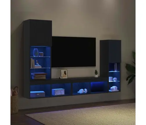 Televizoriaus Spintelė Juoda Ąžuolo 40.5 X 30 X 102 Cm