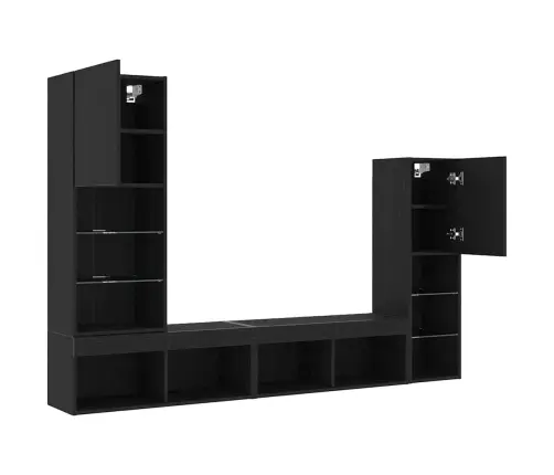 Televizoriaus Spintelė Juoda Ąžuolo 40.5 X 30 X 102 Cm