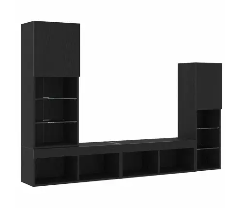 Televizoriaus Spintelė Juoda Ąžuolo 40.5 X 30 X 102 Cm