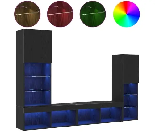 Televizoriaus Spintelė Juoda Ąžuolo 40.5 X 30 X 102 Cm