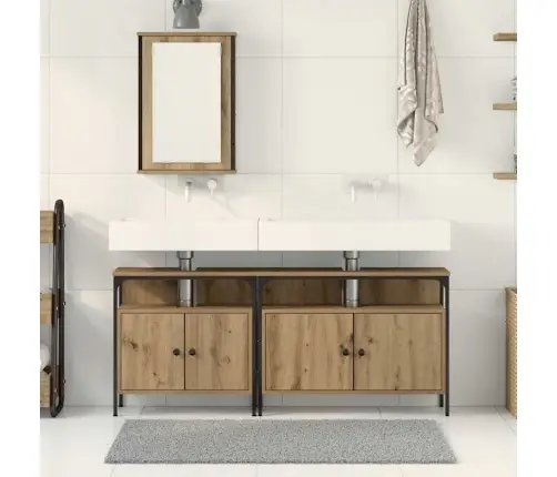 Vannitoa Valamud Riiuliga Ladustamisega 3 Pcs Pruun Tehispuit