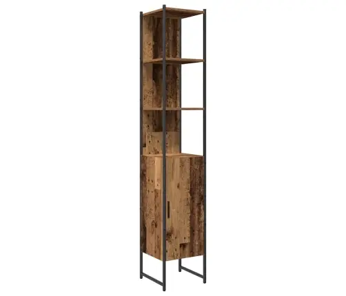 Vonios Baldų Rinkinys Su Saugykla 4 Pcs Ruda 33 X 33 X 185.5 Cm