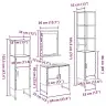 Vonios Baldų Rinkinys Su Saugykla 4 Pcs Ruda 33 X 33 X 185.5 Cm