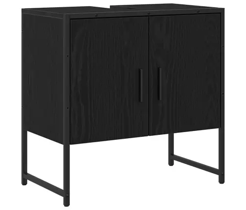 Vannitoa Mööbleset 4 Pcs Must 33 X 33 X 185.5 Cm Tehispuit