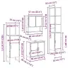 Vannitoa Mööbleset 4 Pcs Pruun 33 X 33 X 185.5 Cm Tehispuit
