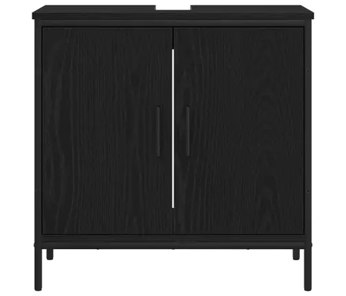 4 Gab. Vannas Istabas Mēbeļu Komplekts Melnā Ozolā Un Inženierijas Kokā Vidaxl