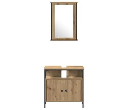 4 Daļu Vannas Istabas Mēbeļu Komplekts Artisan Oak Vidaxl