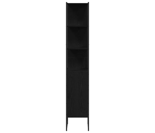 Vonios Baldų Rinkinys Su Lentyna 4 Pcs Juoda 33 X 33 X 185.5 Cm
