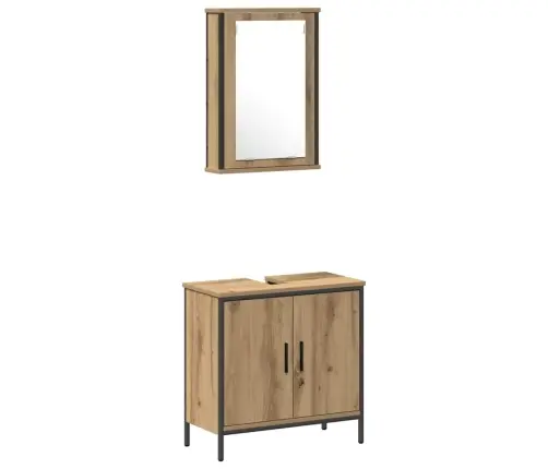 Vannitoa Mööbleset 4 Pcs Pruun 33 X 33 X 185.5 Cm Tehispuit
