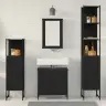 Vannitoa Mööbleset Riiuliga Ladustamisega 4 Pcs Must Tehispuit