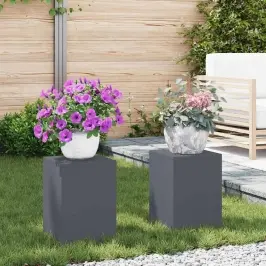Augalo Stovai 2 Pcs Antracitas 24 X 24 X 35 Cm Plienas