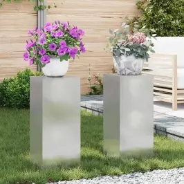 Augalo Stovai 2 Pcs Sidabro 24 X 24 X 55 Cm