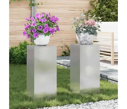 Augalo Stovai 2 Pcs Sidabro 24 X 24 X 55 Cm