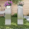 Augalo Stovai 2 Pcs Sidabro 24 X 24 X 75 Cm