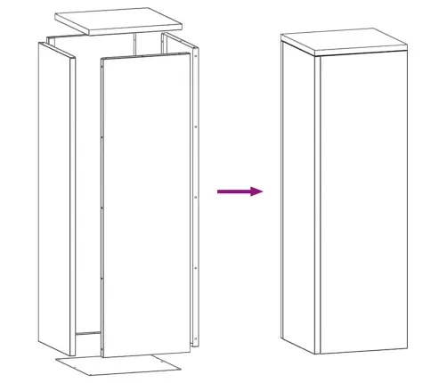 Taimede Alus 2 Pcs Rooste 24 X 24 X 75 Cm Terase Tüüp