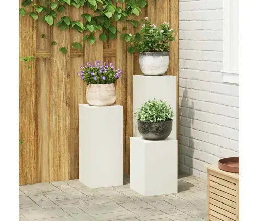 Āra Augu Statīvi Kolonna 3 Gab. Balta Tērauda Vidaxl