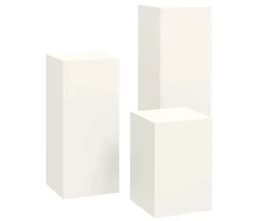 Āra Augu Statīvi Kolonna 3 Gab. Balta Tērauda Vidaxl