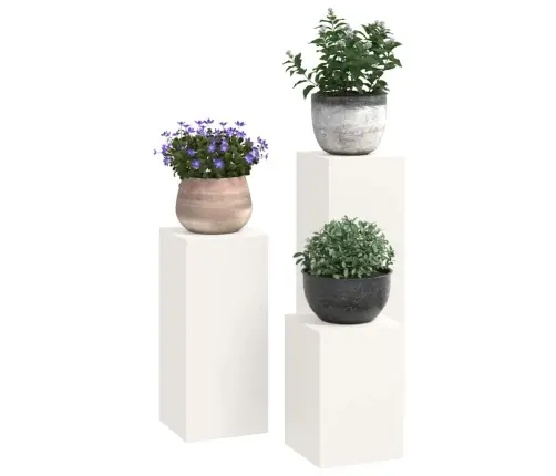 Āra Augu Statīvi Kolonna 3 Gab. Balta Tērauda Vidaxl