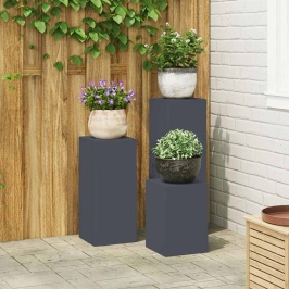 Augu Stendi 3 Pcs Antracīts 24 X 24 X 75 Cm Tērauds Vidaxl