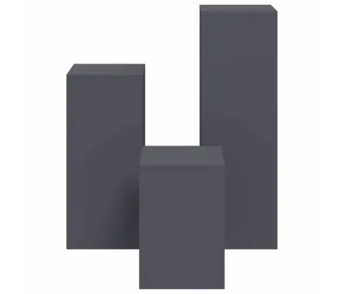 Āra Augu Stendi - 3 Daļīgs Antracīta Tērauda Komplekts Vidaxl