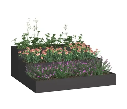 Aia Istutuspot Must 90 X 90 X 35 Cm Külmvalmistatud Teras