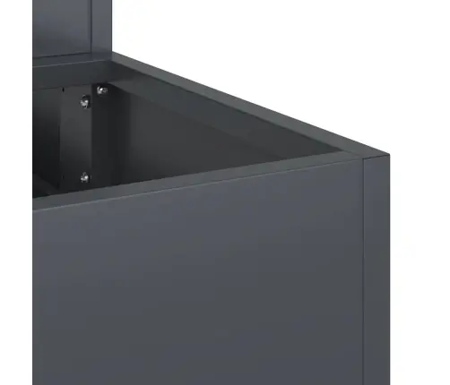 Dārza Pods 3 Līmeņos 90X90X35 Cm Antracīta Tērauds Vidaxl