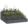 Dārza Pods 3 Līmeņos 90X90X35 Cm Antracīta Tērauds Vidaxl