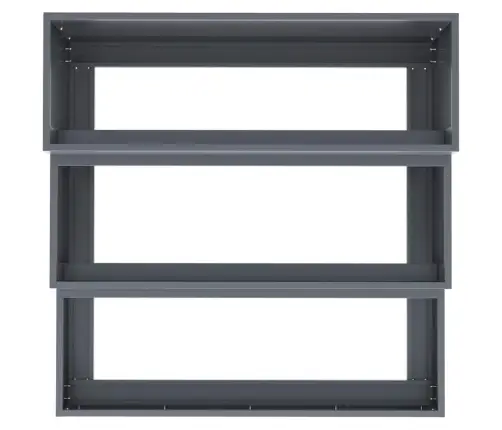 Dārza Pods 3 Līmeņos 90X90X35 Cm Antracīta Tērauds Vidaxl