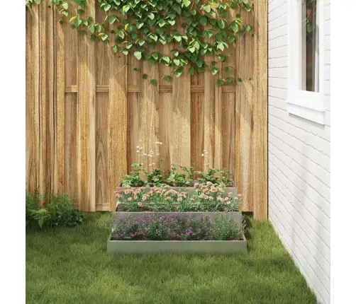 Sodo Vazonas Sidabro 90 X 90 X 35 Cm Galvanizuotas Plienas