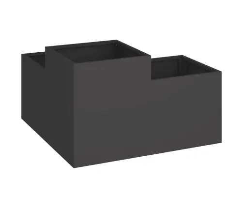 Dārza Stādītājs 100X100X48 Cm Melns Tērauds Vidaxl