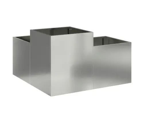 Dārza Stādītājs Sudraba 100 X 100 X 48 Cm Cinkots Tērauds Vidaxl