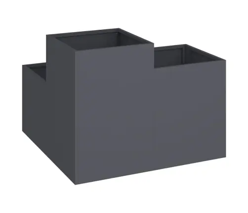 Sodo Vazonas Antracitas 80 X 80 X 60 Cm Plienas
