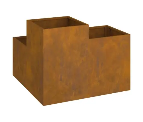 Dārza Stādītājs Rūsa 80 X 80 X 60 Cm Novecināts Tērauds Vidaxl