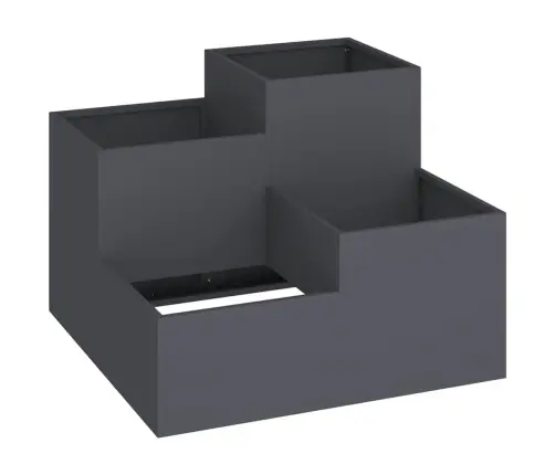 Dārza Stādītājs Antracīts 100 X 100 X 60 Cm Tērauds Vidaxl