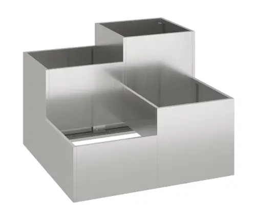 Dārza Stādītājs 100X100X60 Cm Nerūsējošais Tērauds Vidaxl