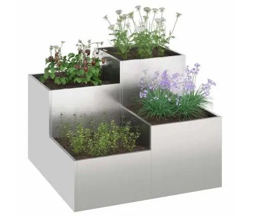 Dārza Stādītājs 100X100X60 Cm Nerūsējošais Tērauds Vidaxl