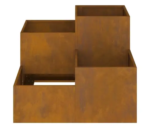 Dārza Stādītājs Rūsa 80 X 80 X 60 Cm Novecināts Tērauds Vidaxl