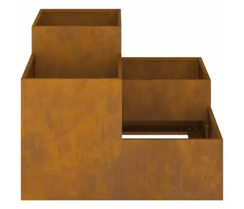 Dārza Stādītājs Rūsa 80 X 80 X 60 Cm Novecināts Tērauds Vidaxl